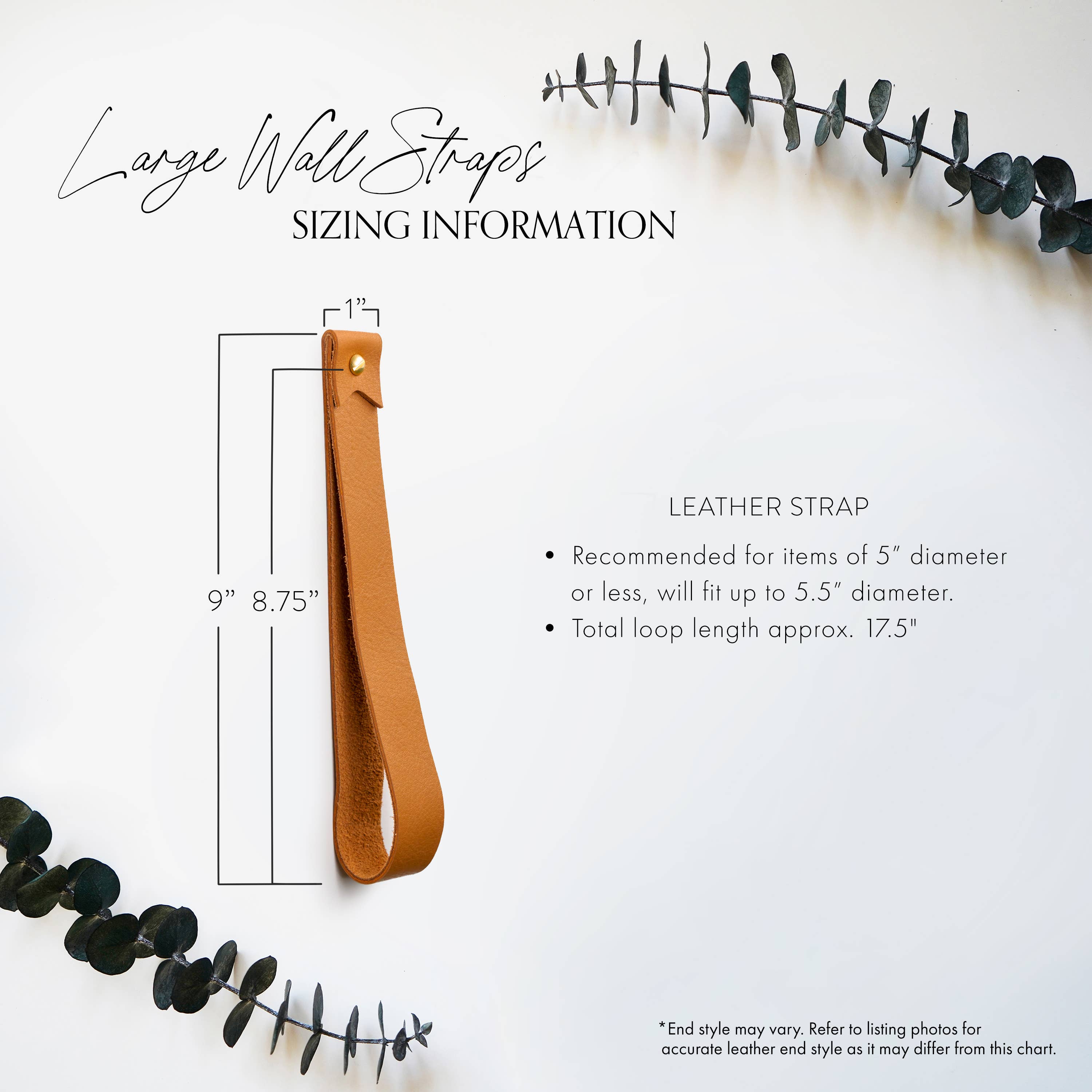 Keyaiira – wholesale Väggkrok – Stor läder väggrem [V'ed end]9