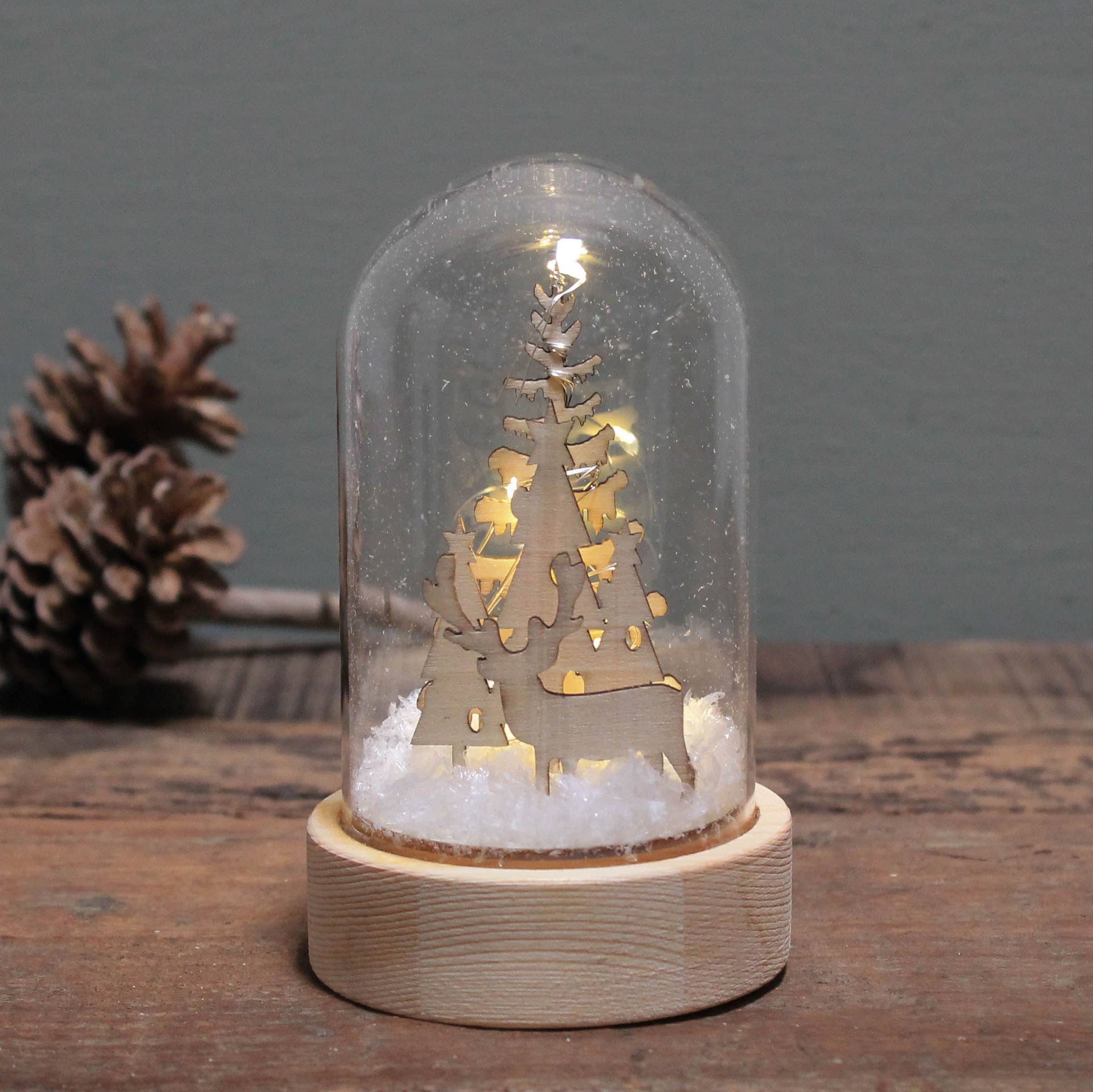 HomArt - Wholesale Christmas Decoration - Snowglobe, Glass & Wood - Sm3