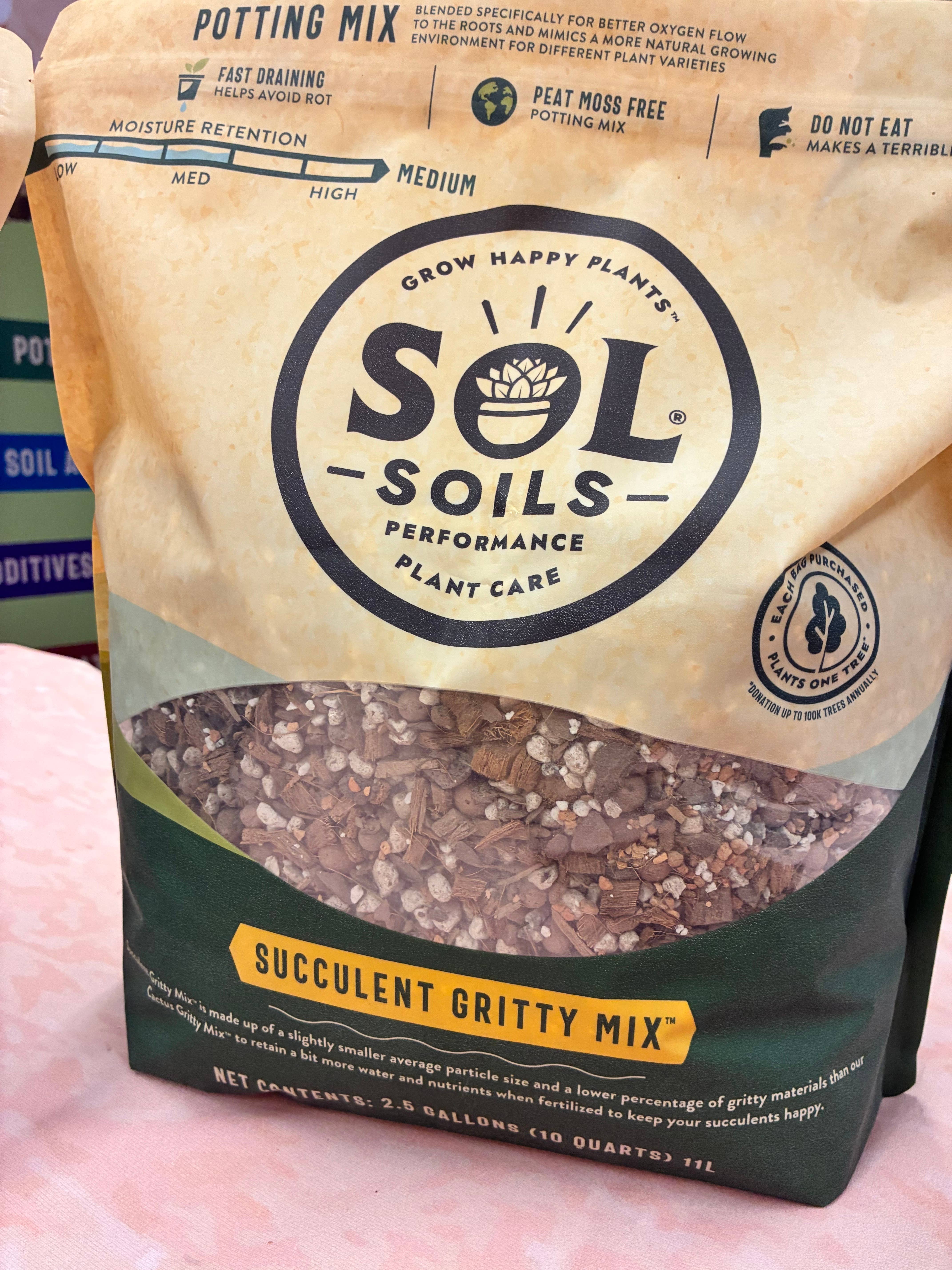 Sol Soils - Wholesale Planting/Potting Soil - Soil (10Qt) Succulent Gritty Mix
