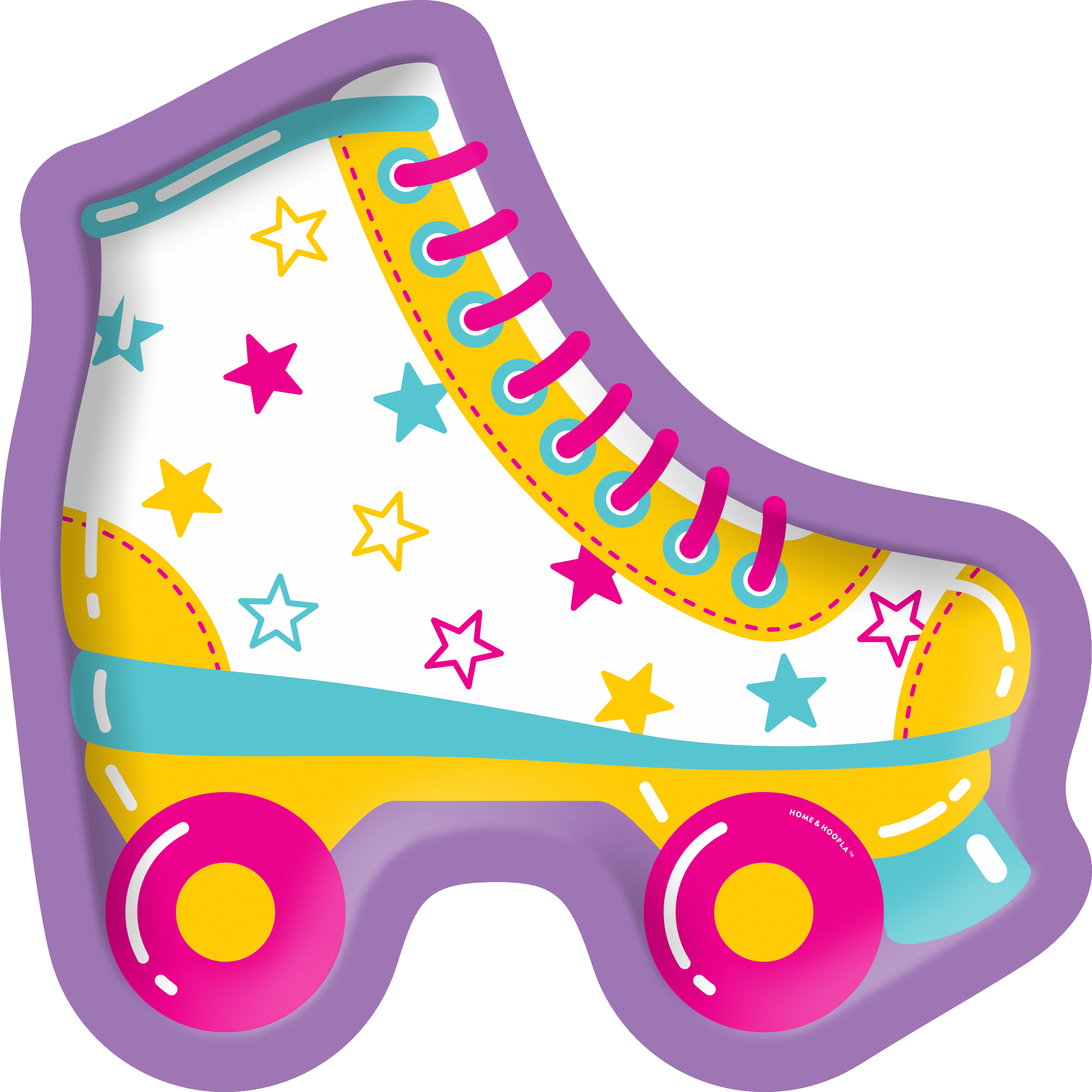 Home & Hoopla - Wholesale Disposable Plate - Roller Skate Shaped Dinner Plate (16 Count)0