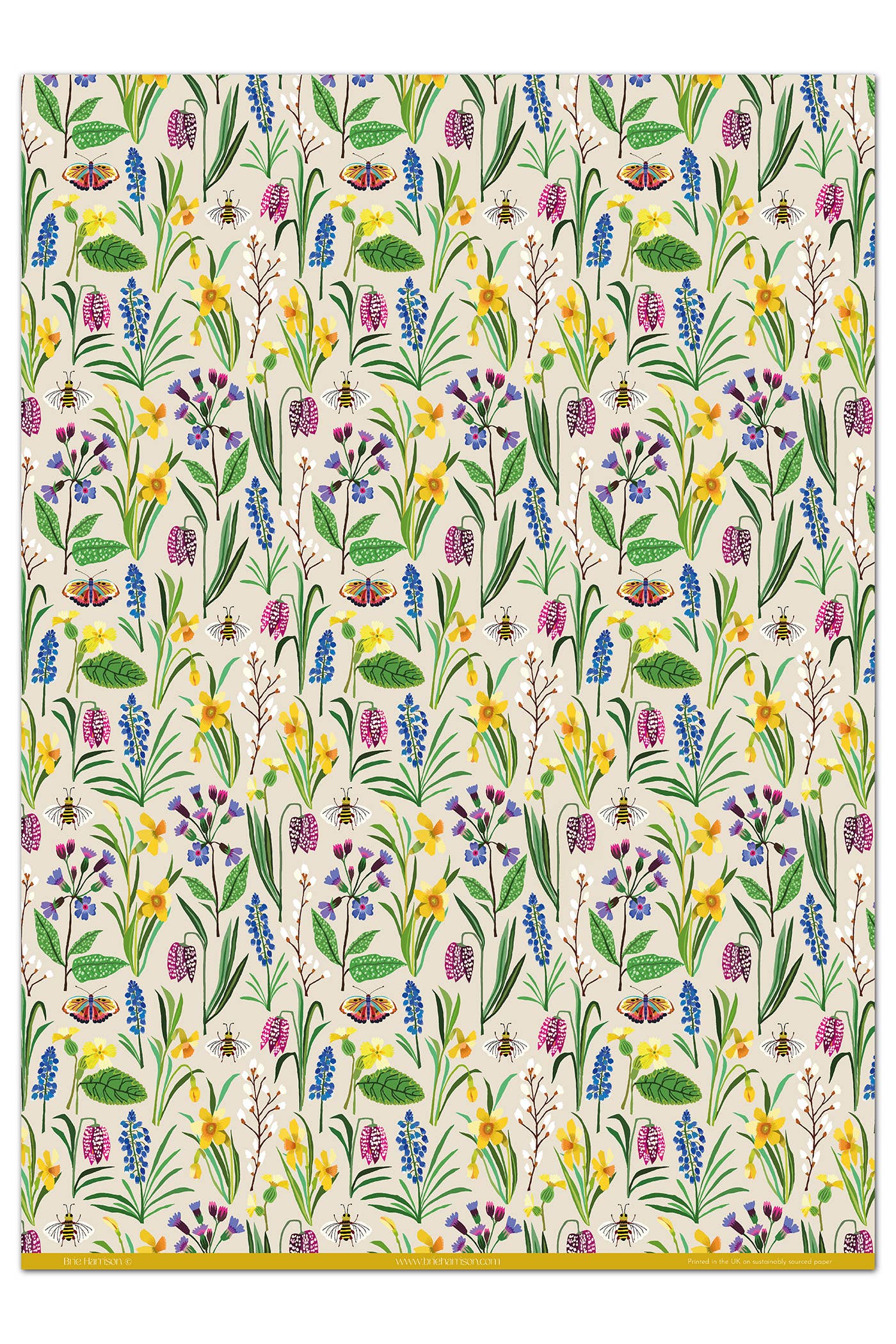 Brie Harrison Ltd – wholesale Flat wrap – Spring Gift Wrap 3