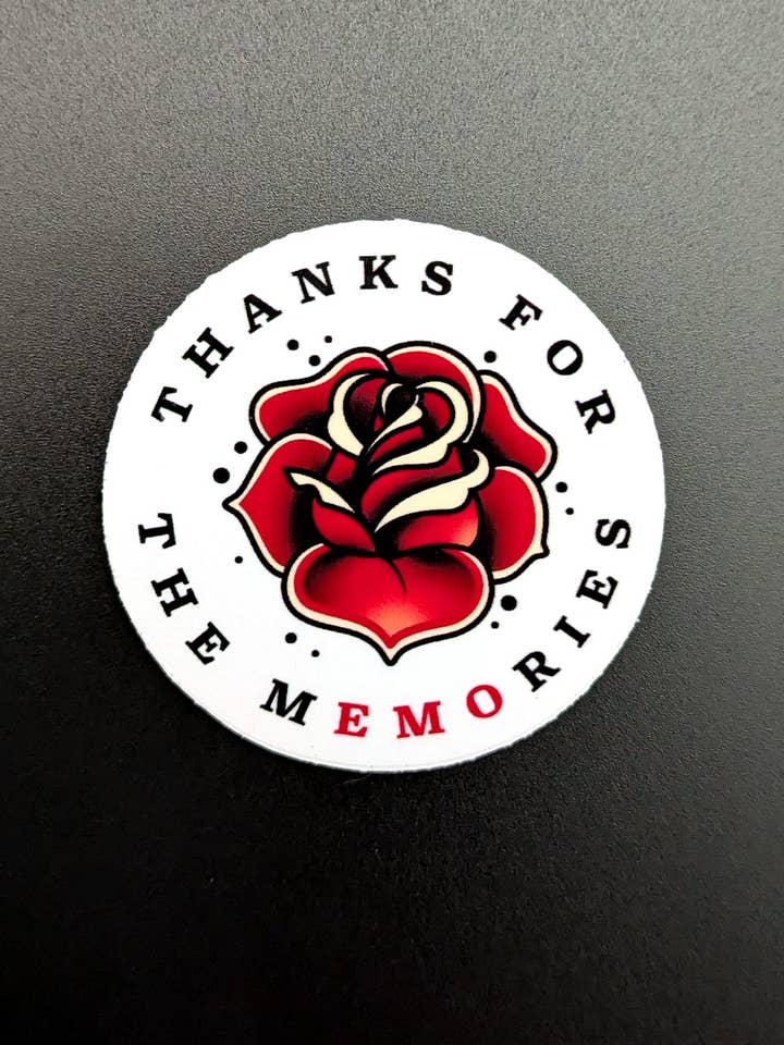 Tack för klistermärket Memories för wholesale av All That Raaz