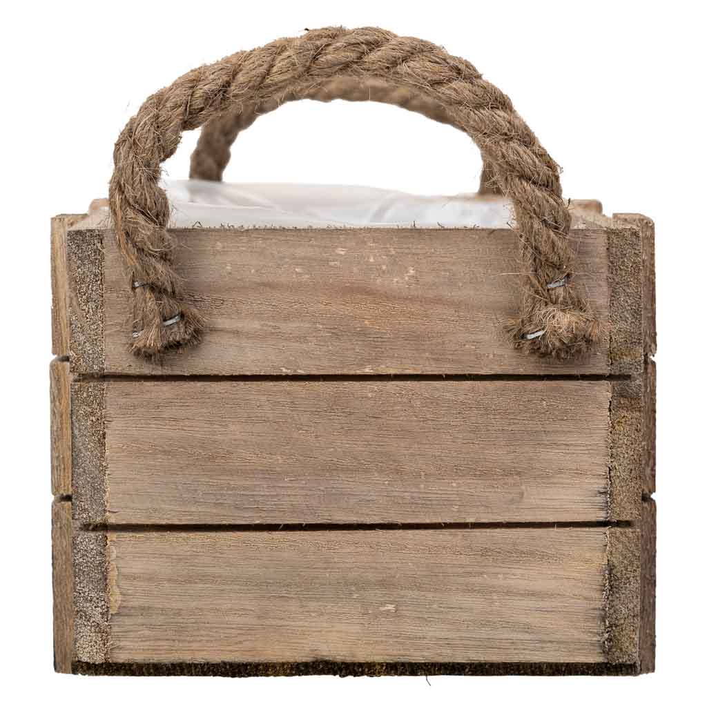 Creaciones Meng - Vente Paniers - Panier en bois marron avec poignées2