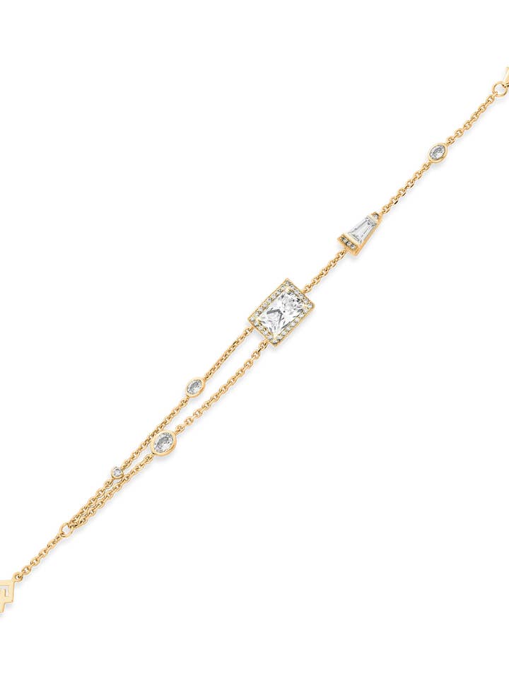 Bracelet Polarité avec Diamants Blancs en Or 18K pour la vente par SALLY SKOUFIS™