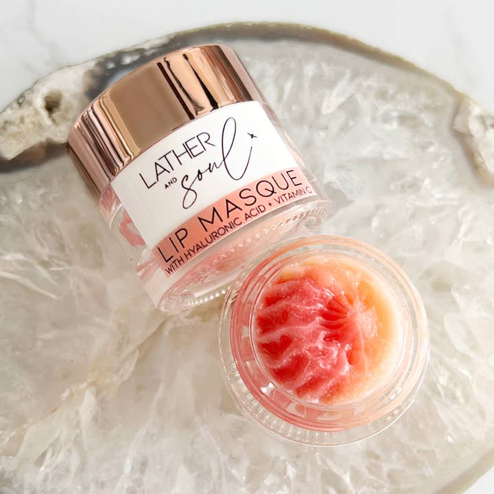 Masque pour les lèvres | Guava + Peach pour la vente par Lather and Soul Skincare