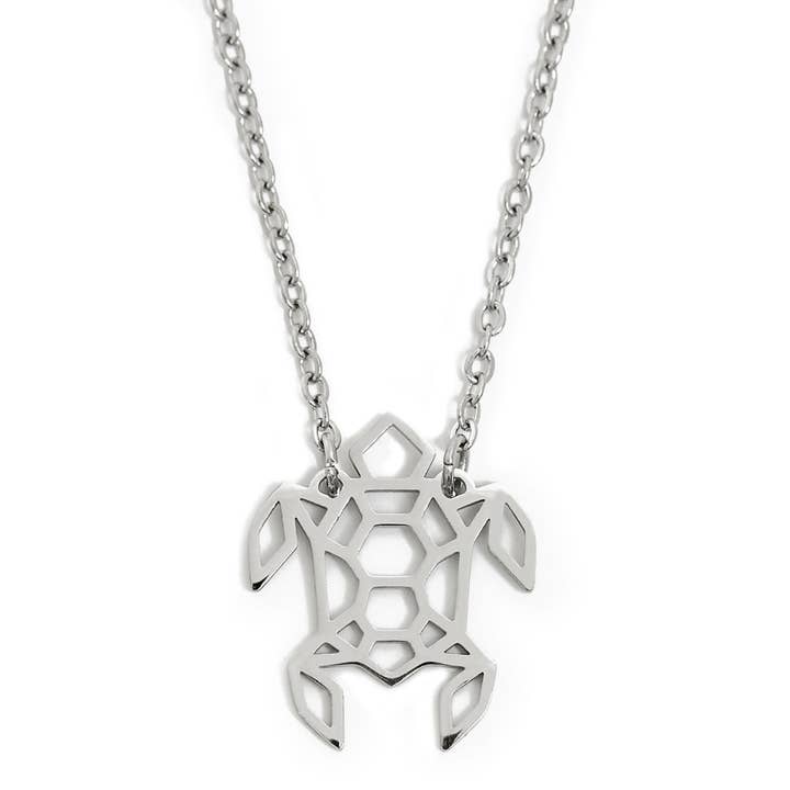 Annie Oak - Venta al por mayor Collares con colgantes/abalorios - Collar Turtle Geometric Plata1