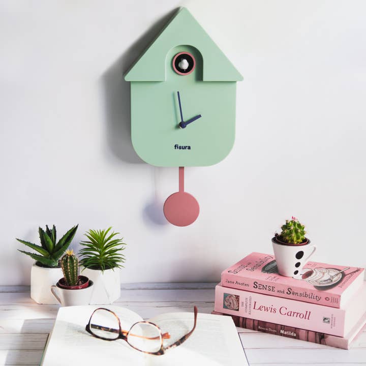 Fisura - Venta al por mayor Relojes de pared - Reloj Cuco Casita Menta