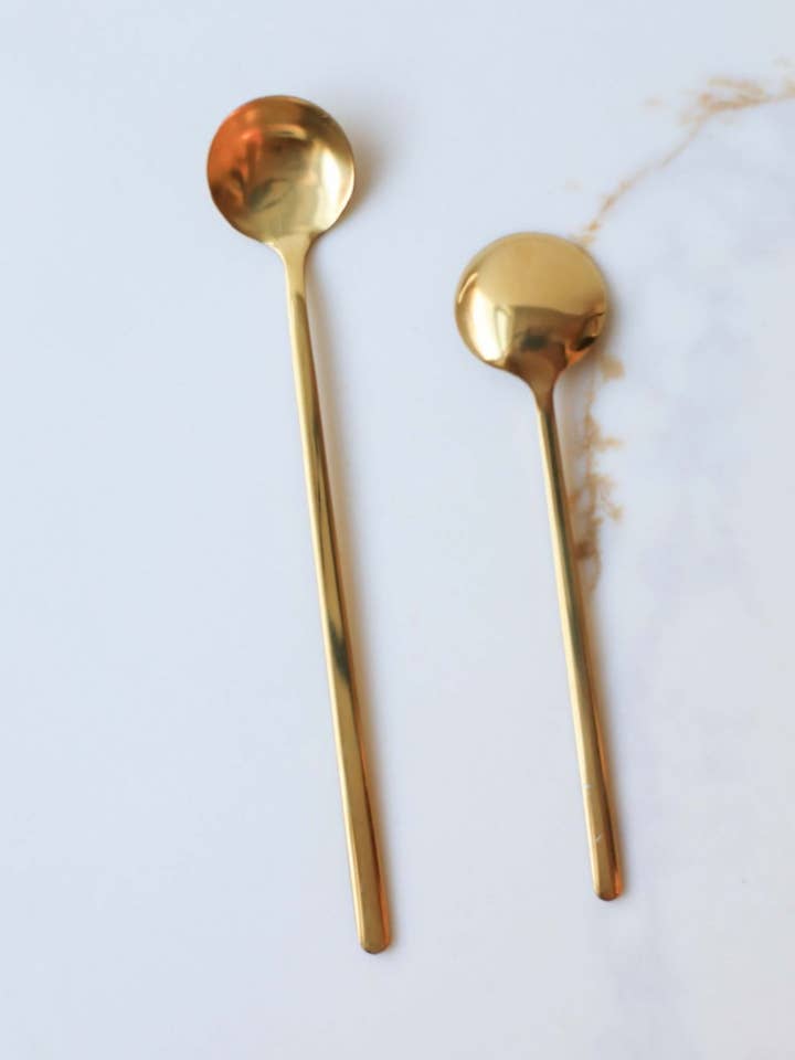 Vergulde roestvrijstalen roerlepel voor wholesale door Fodory
