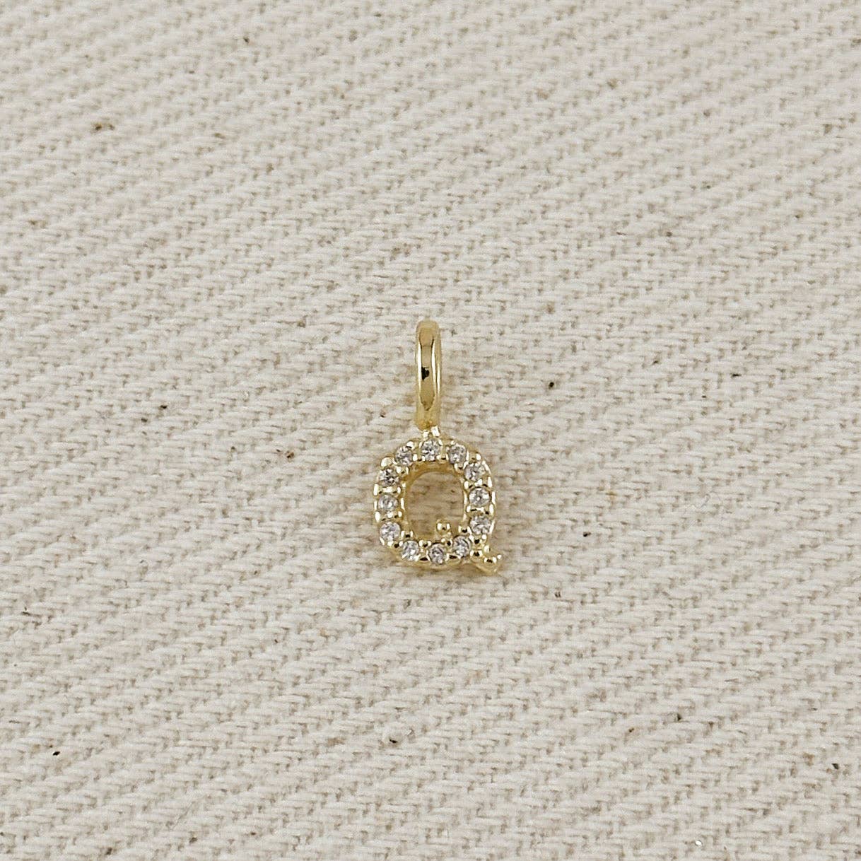 GoldFi – wholesale Individual charm/pendant – 18k Gold filled  Micro CZ Initial Letter Charm19