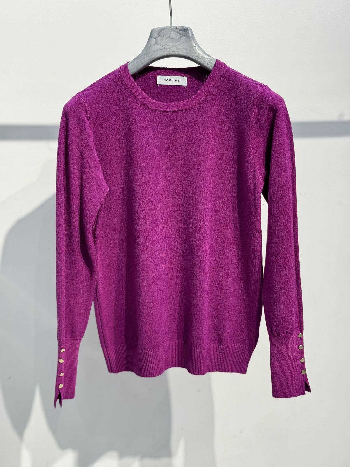 NOELINE - Wholesale Knit Sweater - Women's - Round neck fine knit sweater 252043