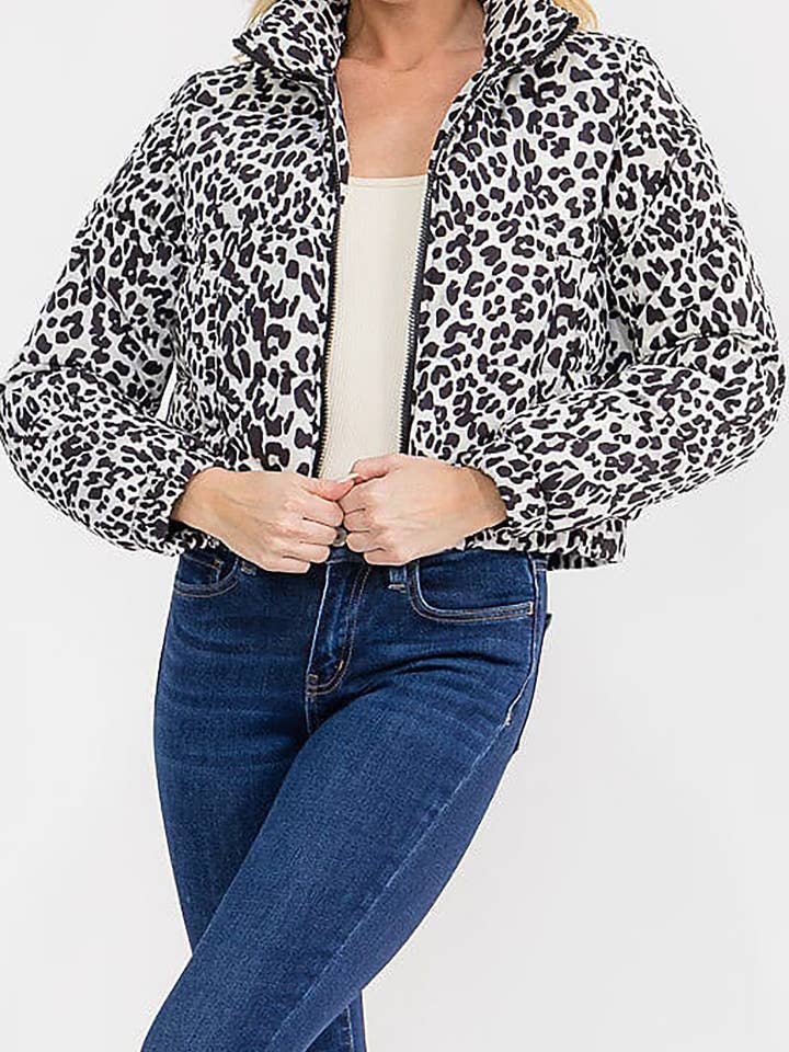 LYNLÅSLUKNING FORLOMMER ANIMAL PUFFER JAKKE for engroshandel hos ROUSSEAU