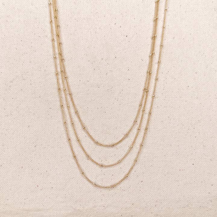 18k Gold Filled 1mm Satellite Chain Available in 16", 18", 2 for wholesale by GoldFi