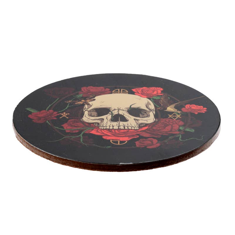 Puckator Ltd – wholesale Coasters – Skulls and Roses Set of 4 Cork Coasters4