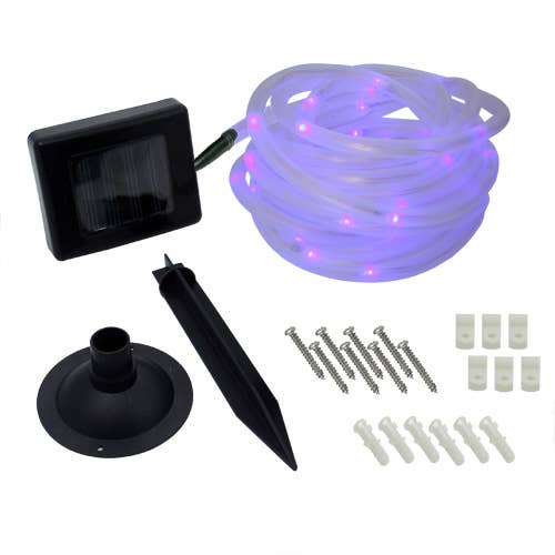 Flipo Group, Ltd. - Wholesale Outdoor/lawn light - Purple 50 LED 16-ft. Solar Rope Light