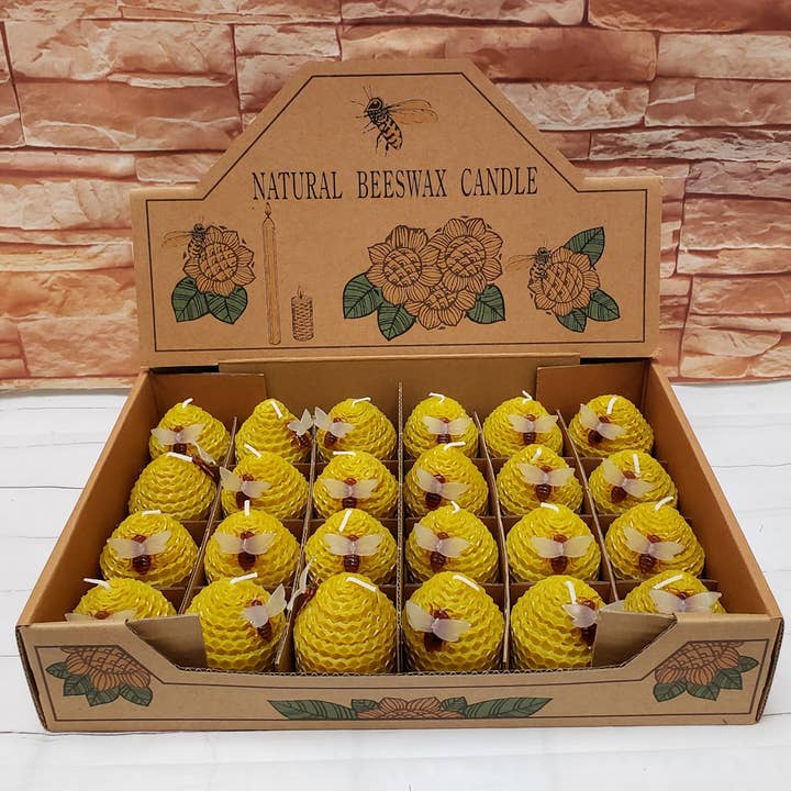 A.T. Imports - Wholesale Novelty Candle - Natural Yellow Beeswax Candle1