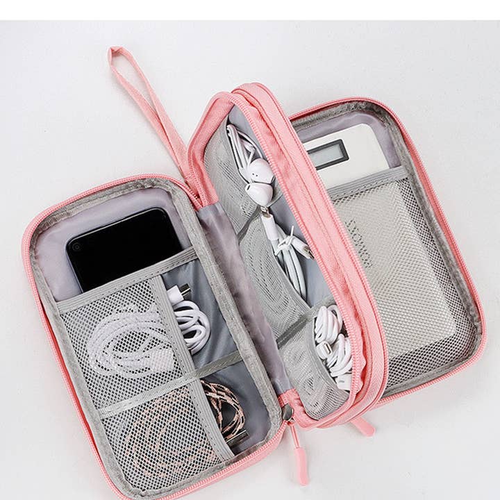 Wholesalesir - Wholesale Pouch - Women's - Electronic Organizer with 3 Compartments Travel Portable Bag