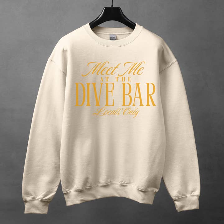 Hey Jude Graphic Tees - Wholesale Graphic Sweatshirt - Women's - Dive Bar Crewneck Sweatshirt3