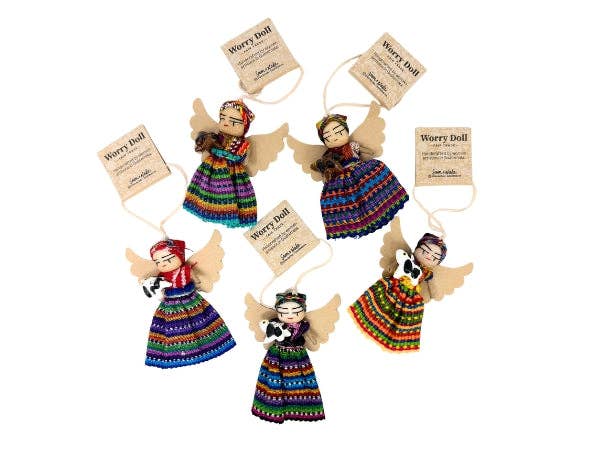 Sam & Nala | intentional style for pets & their people - Vente Objets de décoration - Poupée d'Inquiétude Ange + Chien – Ornement Tissé à la Main & Souvenir2