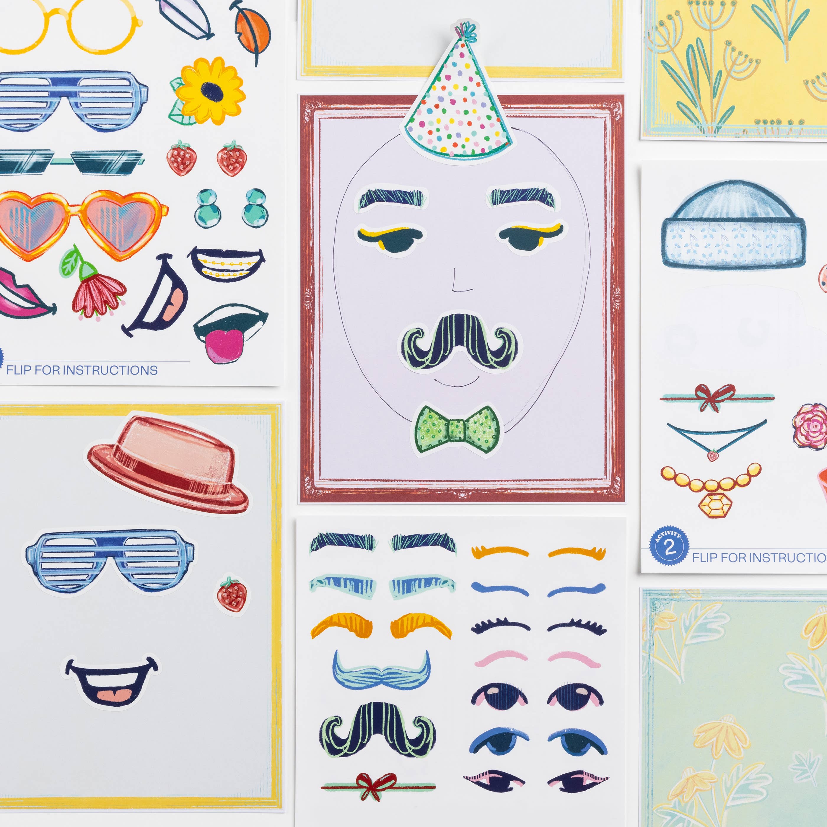 MAJO IDEAS – wholesale Sticker – Child & baby – VOL ⑨ — FACES Sticker Based Art Pack4