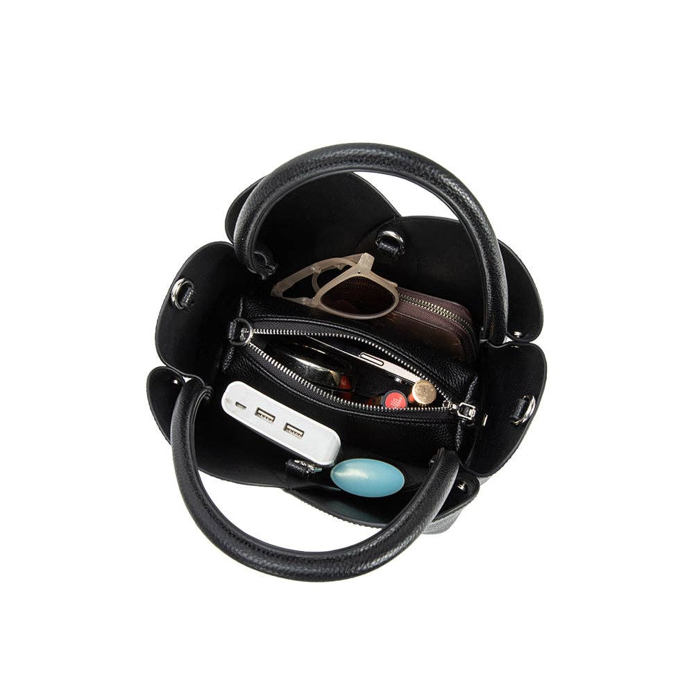 Melie Bianco - Wholesale Top Handle Bag - Women's - Tulip Mauve Recycled Vegan Top Handle6