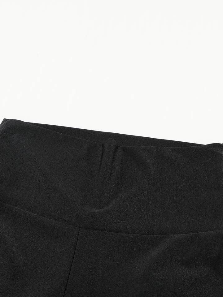 Black High Rise Tight Leggings with Waist Cincher for wholesale on Faire11