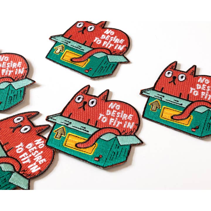 RippleSplash Studio - Wholesale Patch - No Desire to Fit In Cat Iron-On Patch6