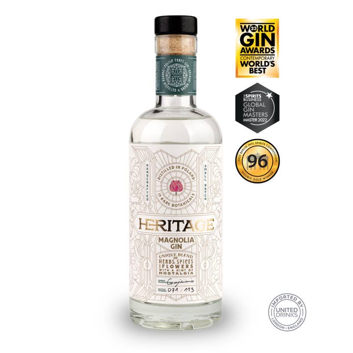Heritage Magnolia Gin 50cl 47% ABV for wholesale by United Drinks