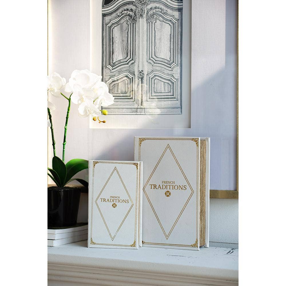 A&B Home Group Inc. - Wholesale Decorative Box - S/2 Book Boxes - White0