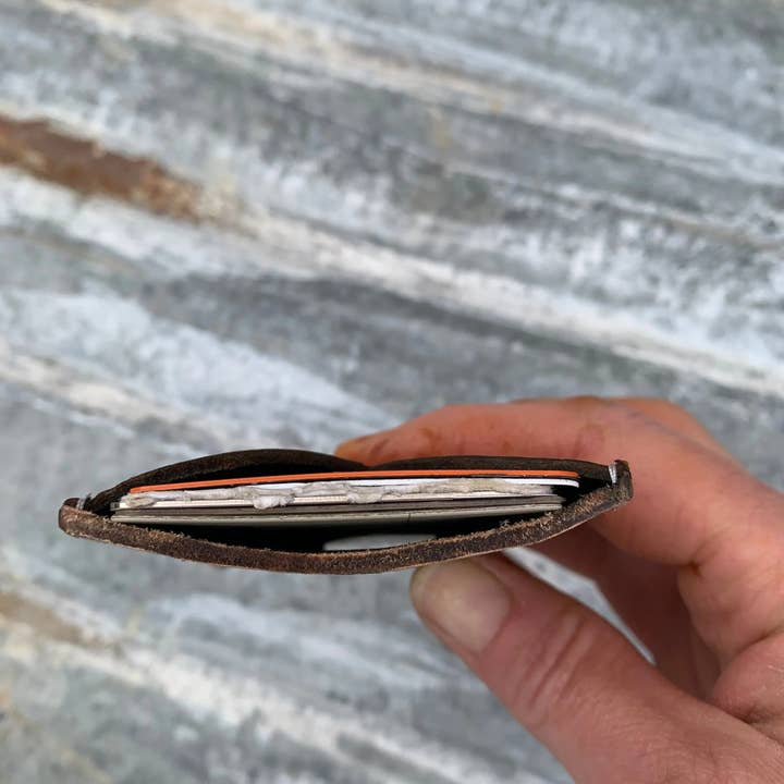 The Rodeo Rose – wholesale Wallet - Men’s – Front Pocket Hand Tooled Leather Wallet Cowgirl Rodeo Western Cowboy