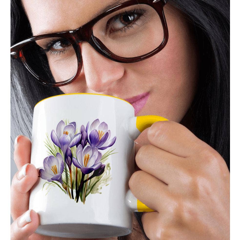 3dRose - Wholesale Coffee Mug - 3dRose, Pretty Purple Crocus Flower Illustration, Mug1