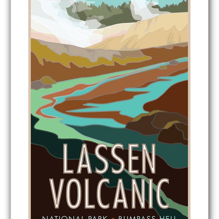 Lassen Volcanic National Park - Bumpass Hell - Poster for wholesale by Travel Posters by M&W Design Co.