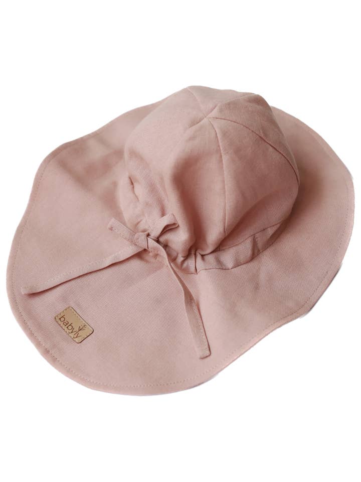 Linen kids/baby summer hat - sun hat bucket hat for kids for wholesale by Babyly