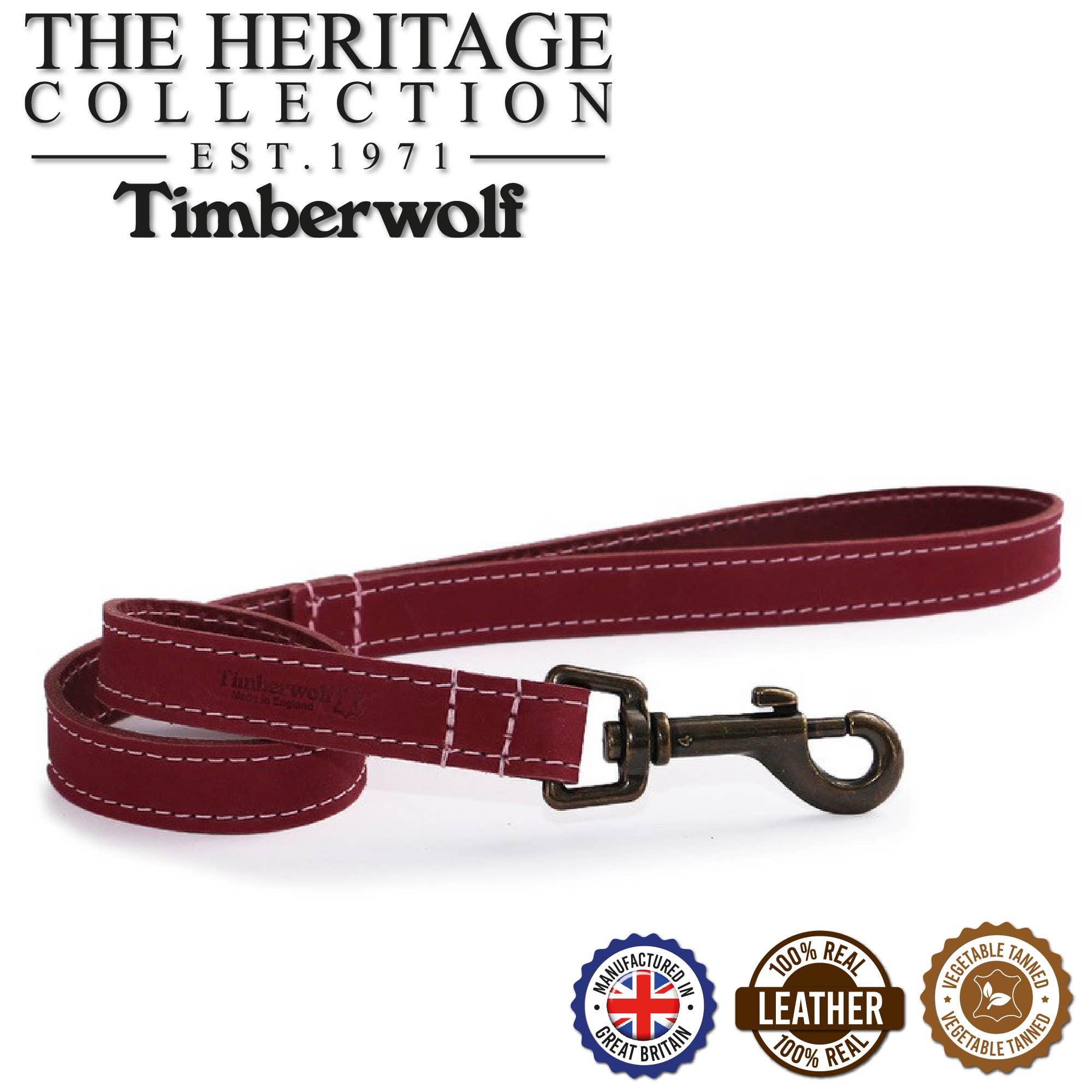Ancol Pet Products Ltd - Wholesale Hondenriem - Hond - Timberwolf Heritage leren riem - 5 kleuren - 60 cm x 19 mm7