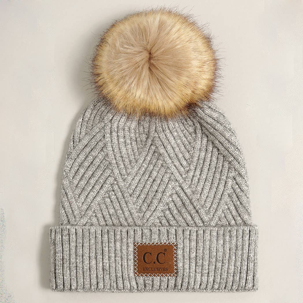 Fashion City – Engroshandel Beanie - Dame – Lyng manchet hue med pom-pom8