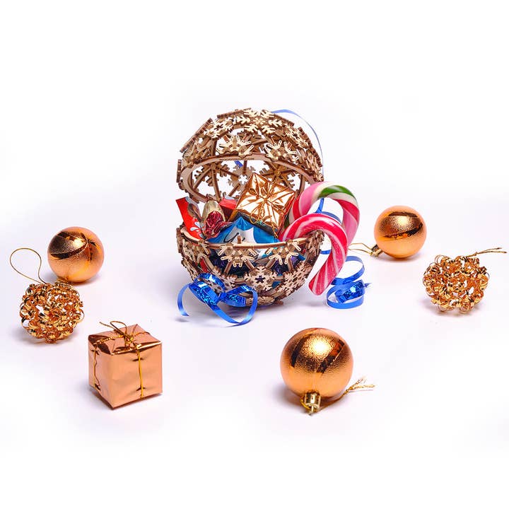 WoodTrick - Vendita all'ingrosso Kit per lavoretti fai da te - WoodTrick palla di Natale in legno modello meccanico 3D da assemblare13