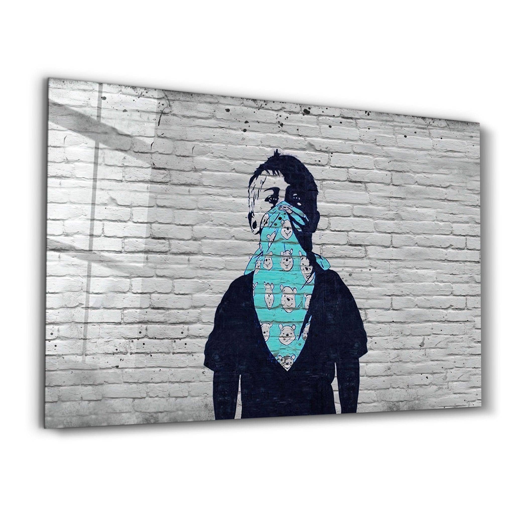 Artdesigna KG – wholesale Konsttryck – Banksy - Nalle Puh | Glasväggkonst0