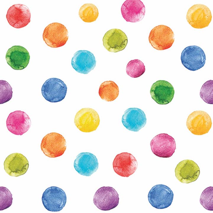 BEV- POLKA DOTS, WHITE BY AMBIENTE for wholesale by Paperproducts Design • Ambiente