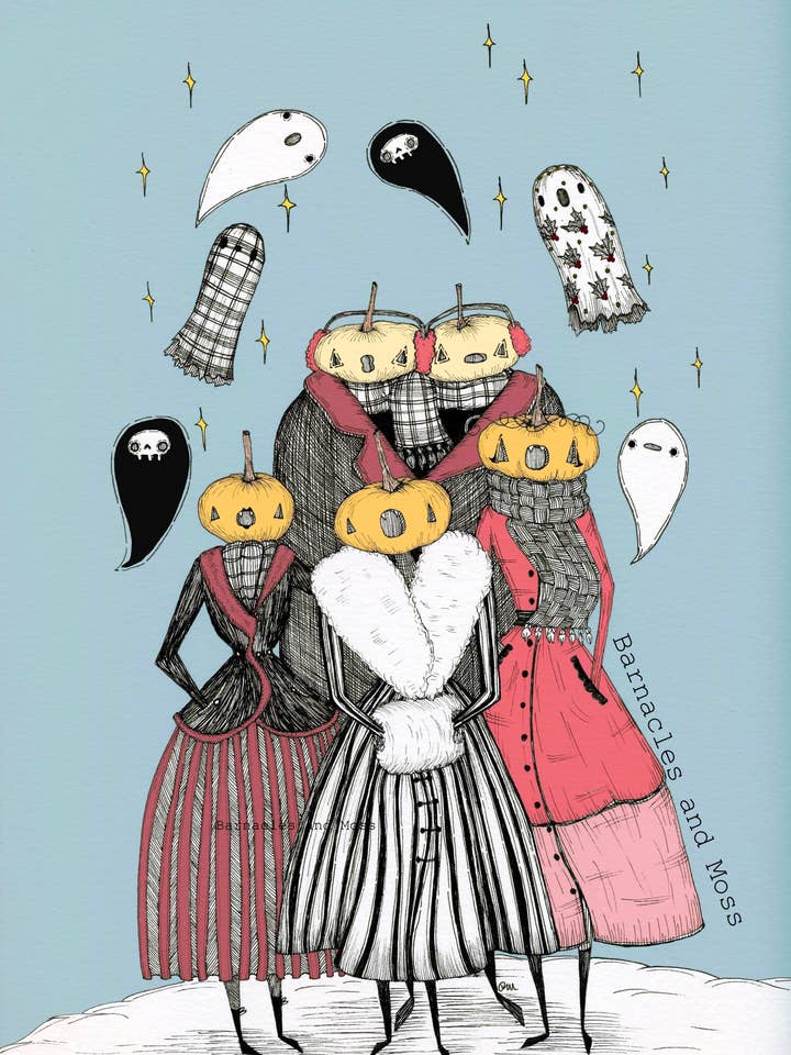 Creepmas Carolers Kunstdruck für den Großhandel von Barnacles and Moss