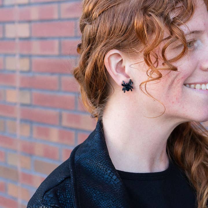 Spiffy & Splendid - Wholesale Knopjes/oorstekers - Spin Studs - Zwart // Sieraden, Oorbellen, Halloween3