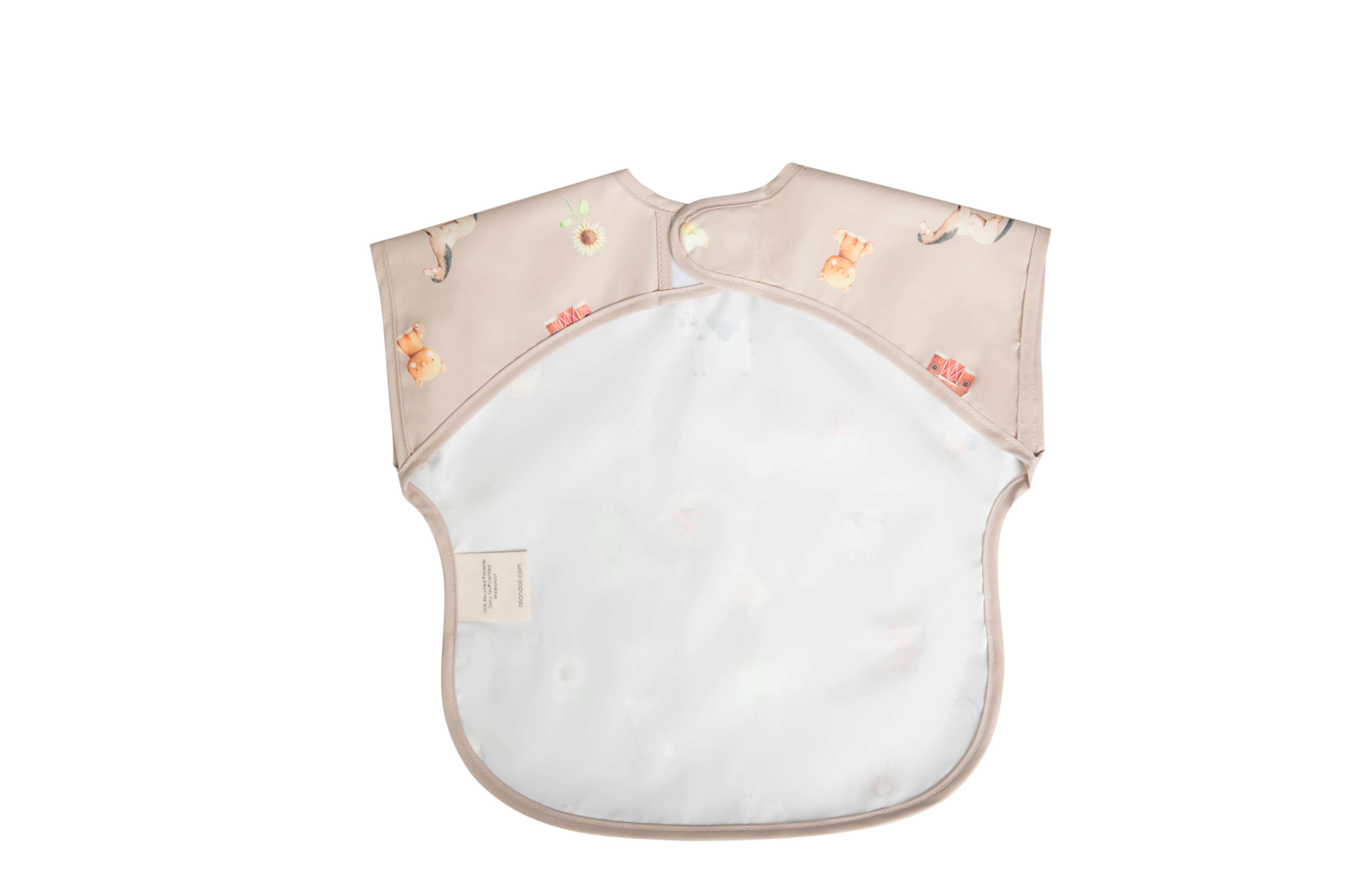 Ali+Oli - Wholesale Baby Bib - Baby - Smock Bib for Baby & Toddler Short Sleeve (Farm)2