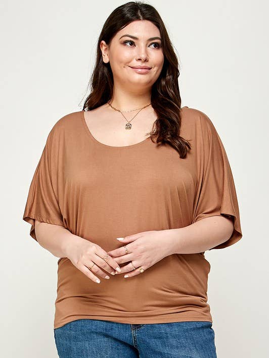 Effen Dolman gebreide top voor wholesale door MintChoco