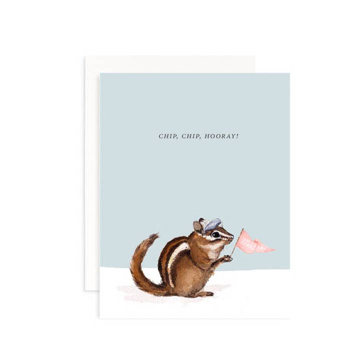 Chip, Chip, Hooray! Greeting Card for wholesale by Cami Monet
