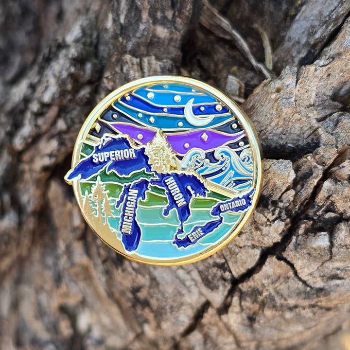 Art Factory LLC - Wholesale Lapel Pin/Button - Great Lakes spinning enamel pin5