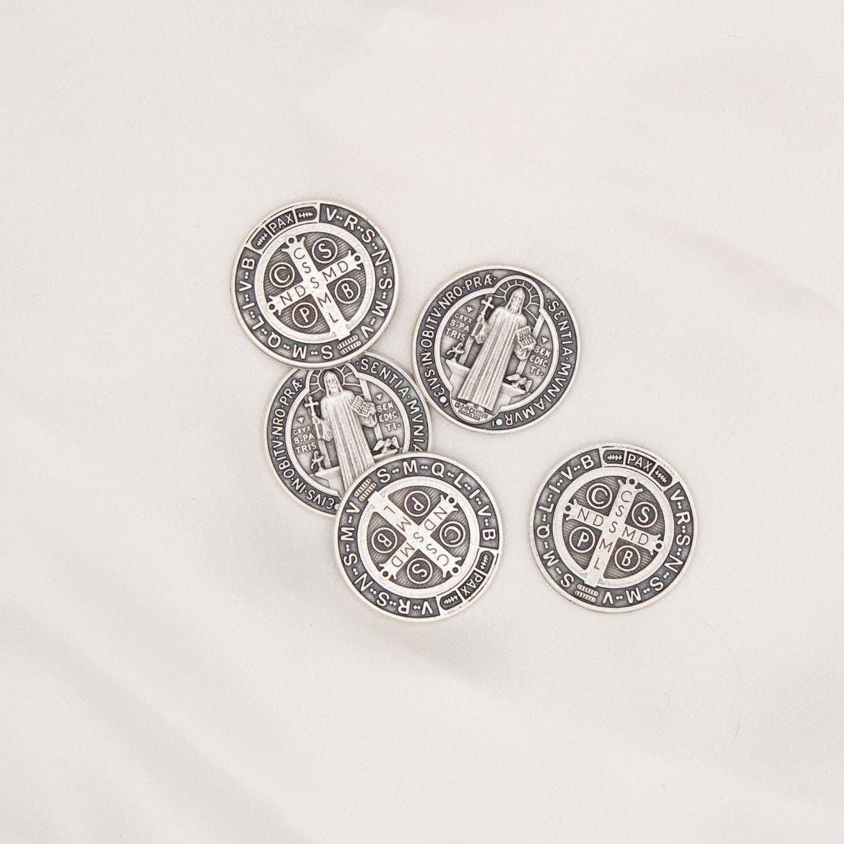 My Saint My Hero - Wholesale Meditation Supplies - Firm Foundation St. Benedict Protection Medal Set0