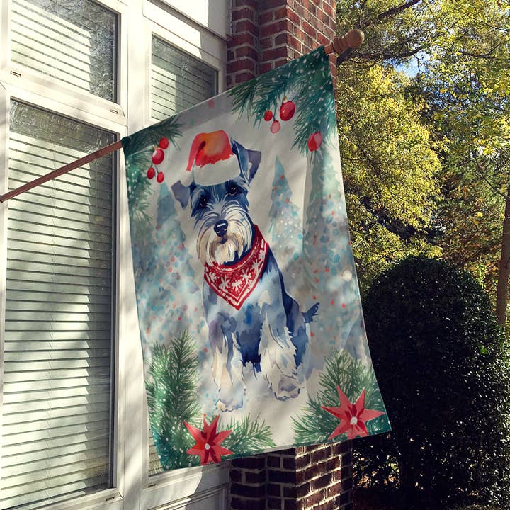 Schnauzer Christmas House Flag DAC3627 for wholesale by Caroline's Treasures