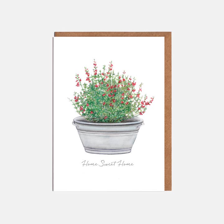 Salvia New Home Card - 'Home Sweet Home' for wholesale by Lottie Murphy