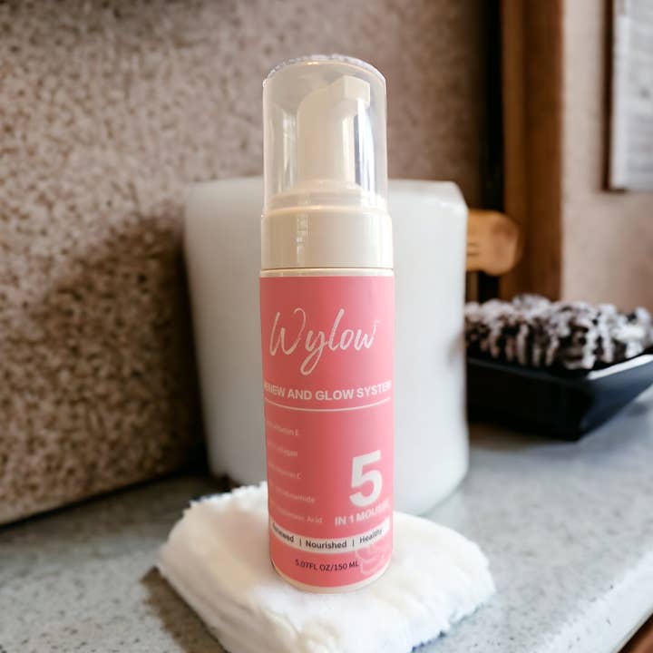 RENEW & GLOW CLEANSING MOUSSE (FULL & TRAVEL SIZE) *Pore Clearing, Antiaging, All Skin Types* for wholesale by Wylow Beauty