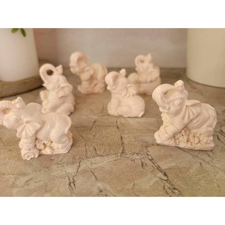 Beautiful Elephant Mini Statues Gift Set (Set of 6 ) for wholesale by My Magic Place Shop