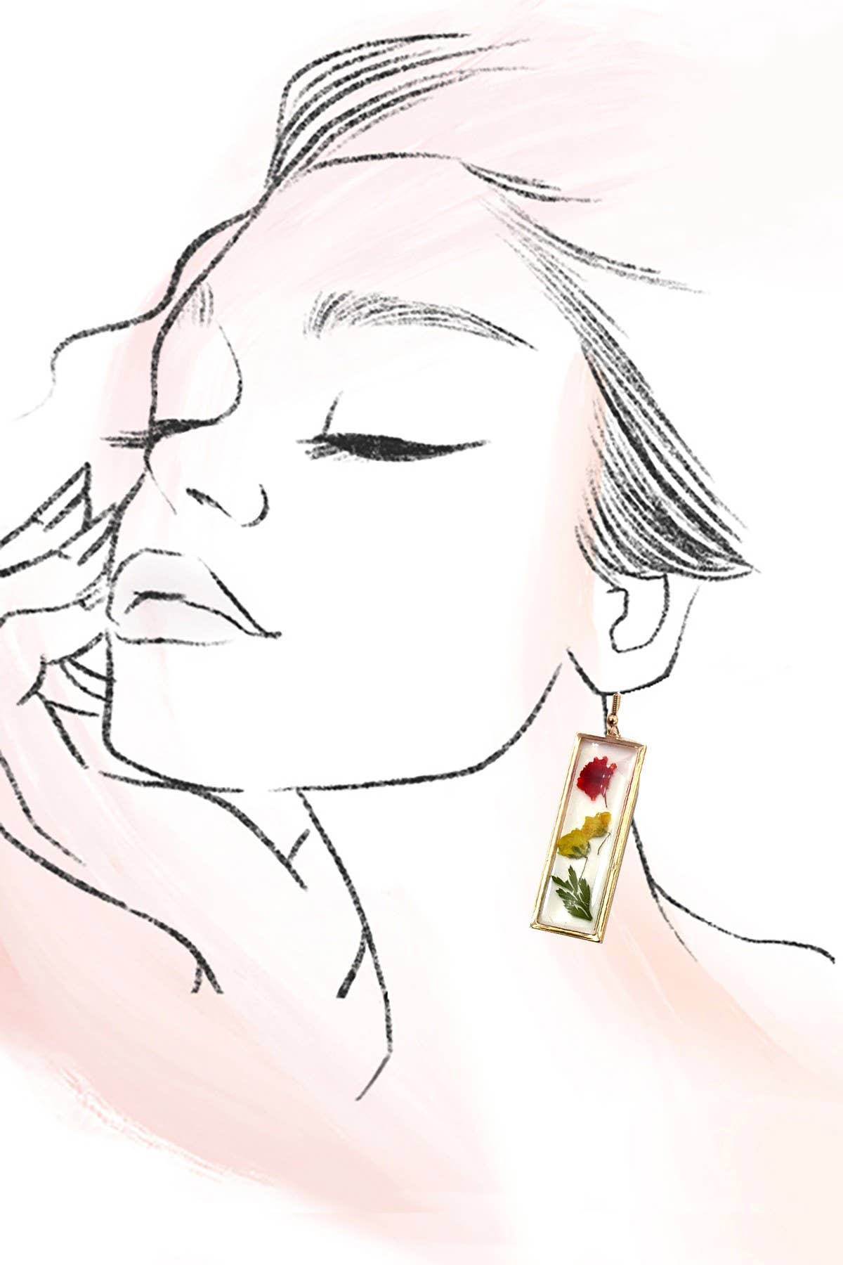 JOSSLYN by wall to wall - Wholesale Dangle Earrings - Vintage Dried Flower Earrings | 40E3841