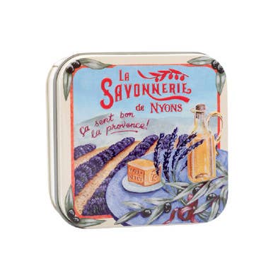 The French Farm - Wholesale Bar Soap - La Savonnerie de Nyons Lavender Fields Soap Tin 3.5oz1
